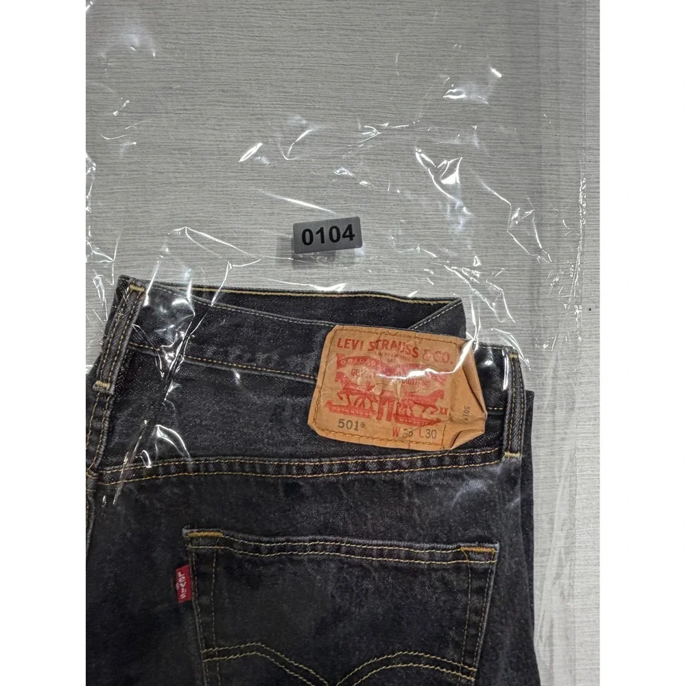 Levi's 501 Mens Original Fit Straight Leg Jeans Charcoal Gray W36 L30 00501-0226